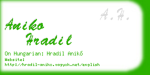 aniko hradil business card